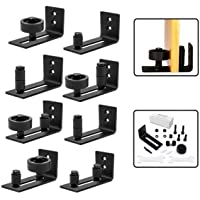 Sistema de puerta corredera- 8 en 1- ajustable- multiestilo- riel para puerta de granero- puerta de cristal- puerta de…